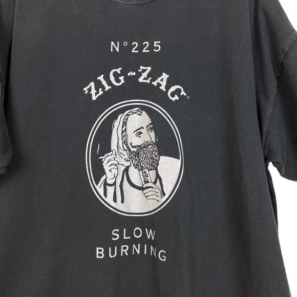 Zig Zag Slow Burning T-shirt Hanes XL - Picture 2 of 4